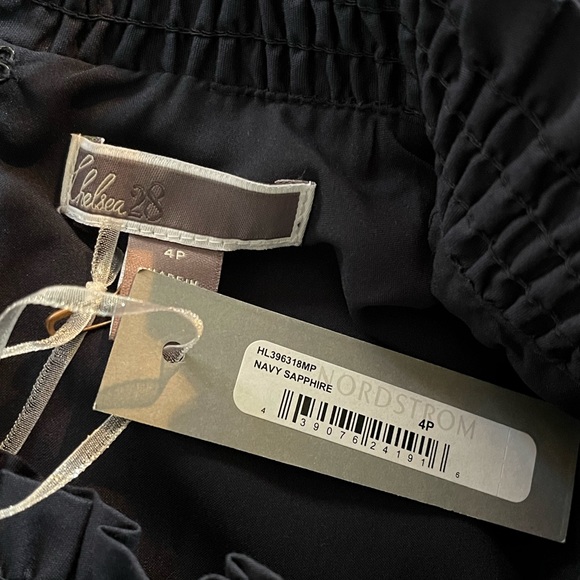 CHELSEA28 Navy Blue Dress w Ruffle Detail Sz 4P NWT - Picture 3 of 5